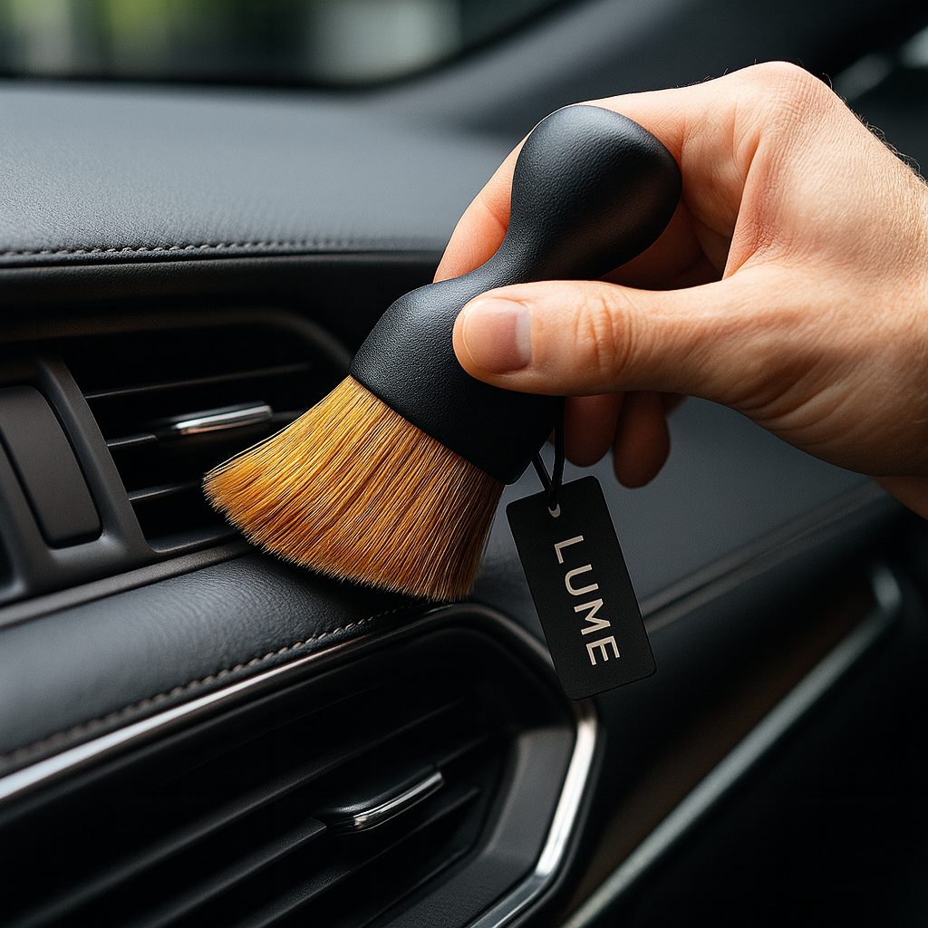 Mini Brocha Ultra-Suave limpiando interior - precisión profesional